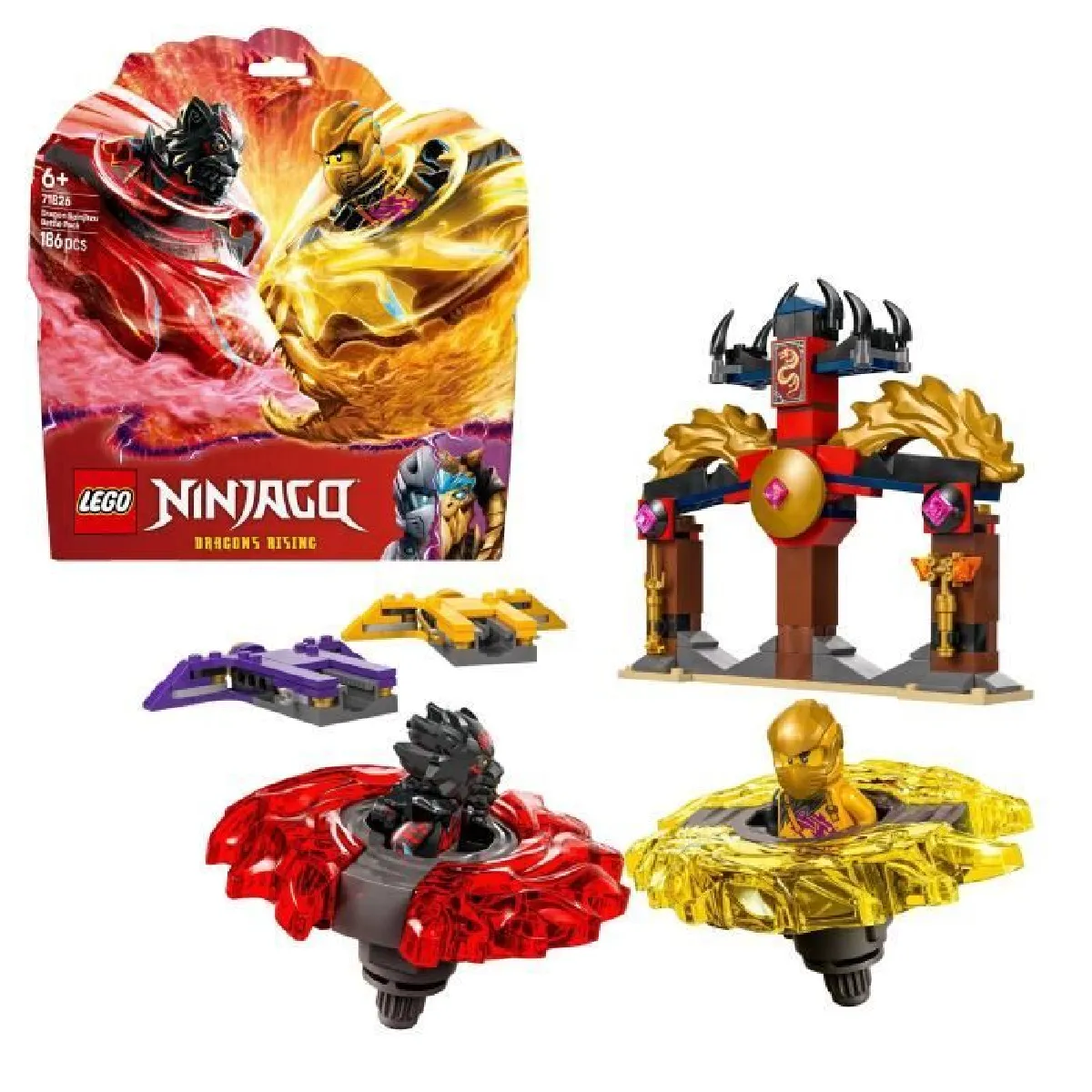 LEGO Ninjago 71826 Pack de combat Spinjitzu du dragon - vue 6
