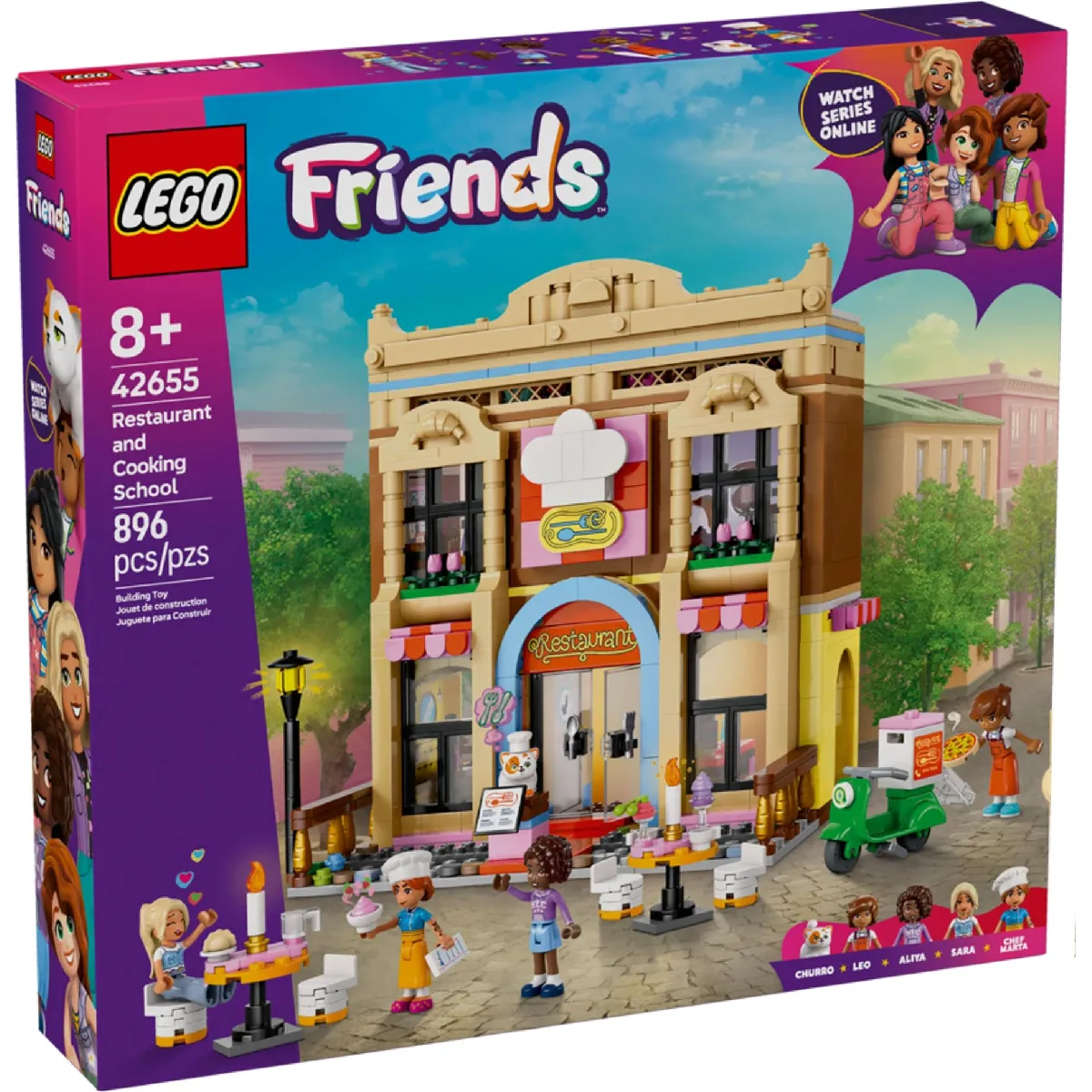 Lego Friends Le Restaurant Et 'ecole De Cuisine 42655 Lego La Boite