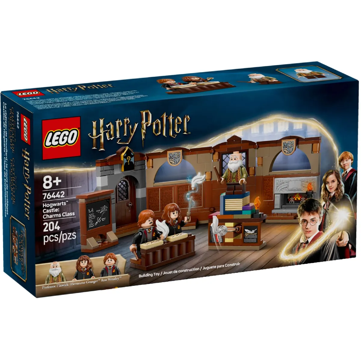 LEGO Harry Potter Le château de Poudlard : le cours de sortilèges Jeu de construction dès 3 minifigurines collector dont celles d'Hermione & Ron Inclut la fonction Wingardium Leviosa 76442 - vue 2