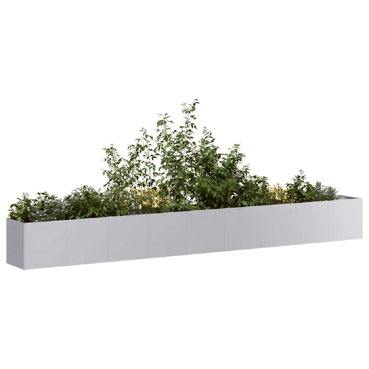 VidaXL Jardinière 360x40x40 cm Acier Galvanisé