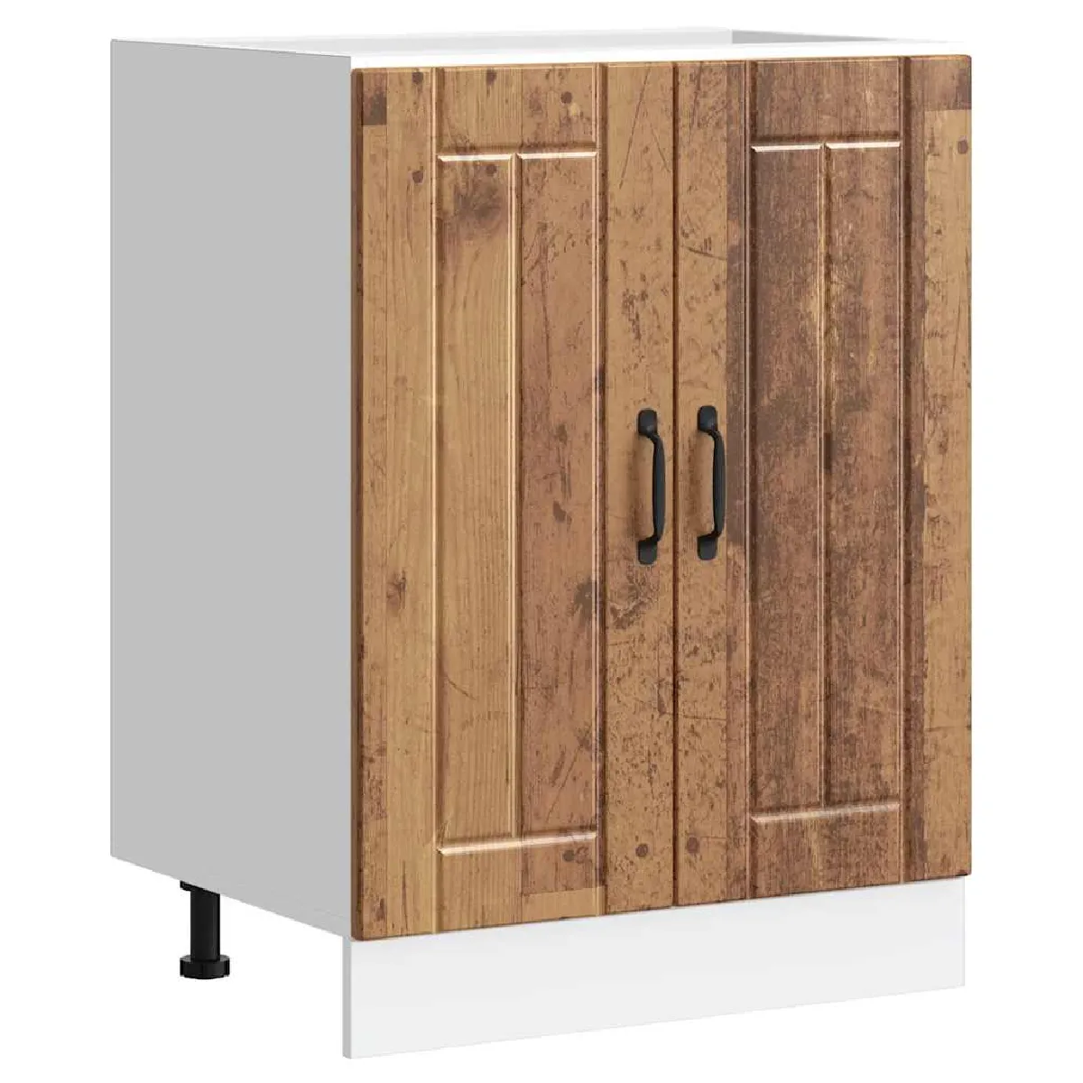 vidaXL Meuble de base de lavabo Lucca chêne fumé bois d'ingénierie