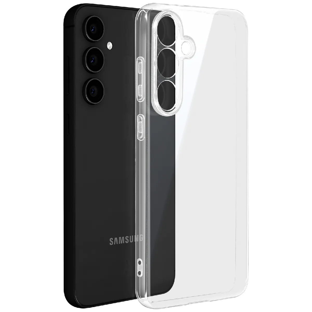 Avizar Coque Pour Samsung Galaxy S24 Fe Silicone Souple Design Fin Transparent