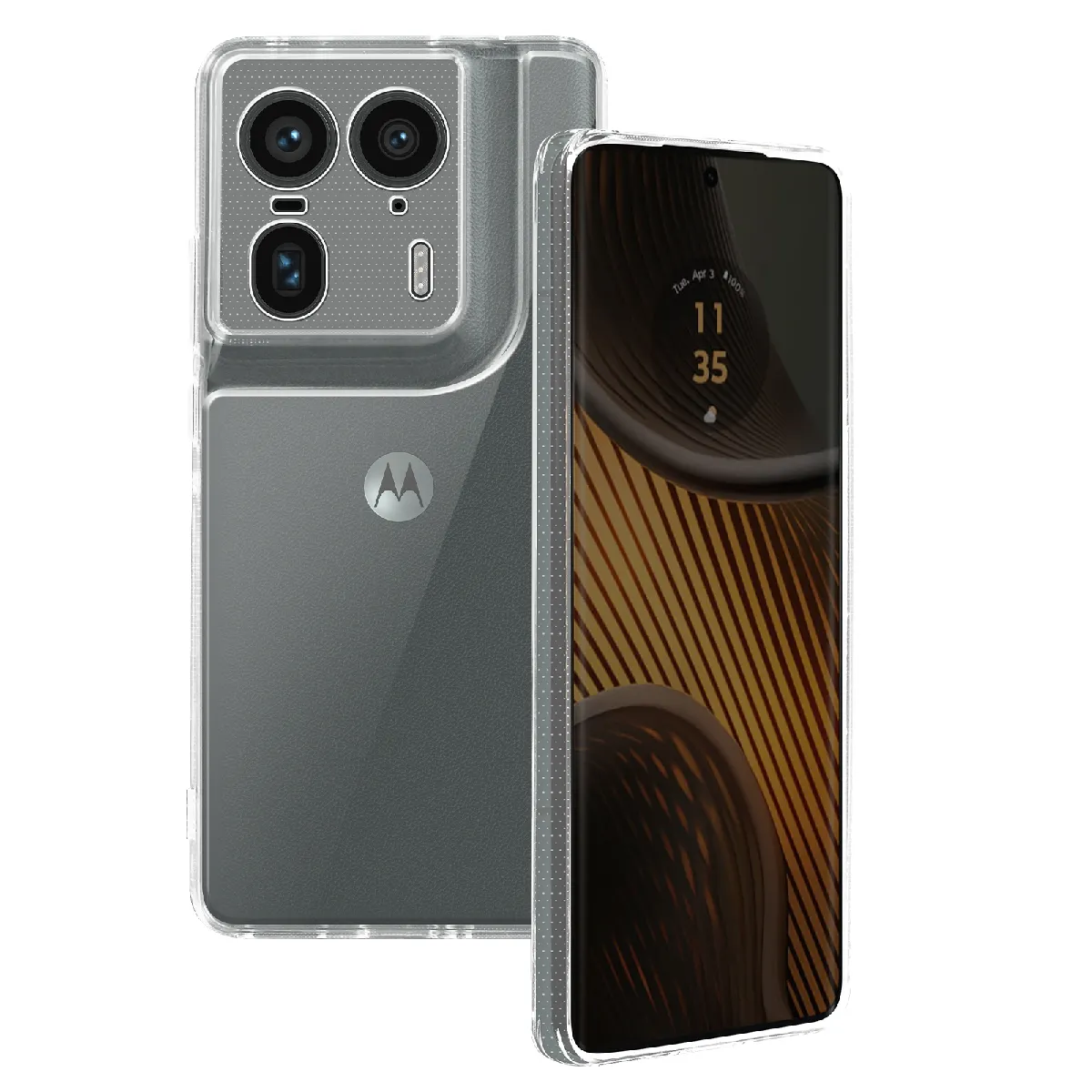 Avizar Coque Pour Motorola Edge 50 Ultra Contour Souple Antichoc Transparent