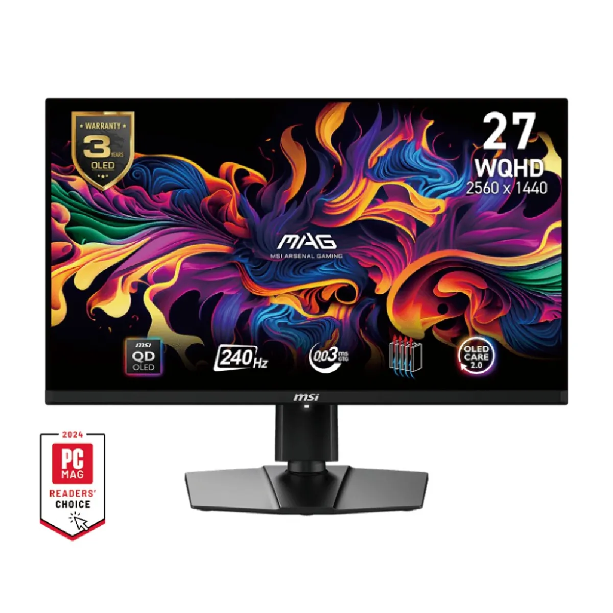 Écran PC MSI MAG 271QPX QD-OLED E2 26,5" QHD 240Hz QD-OLED HDR400 0,03ms - Image 3