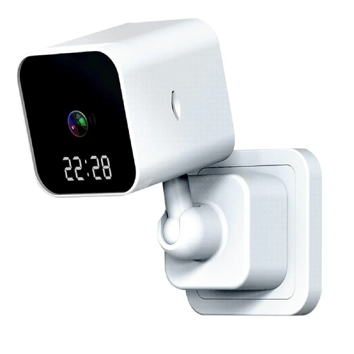 YONIS - Mini Caméra Surveillance WiFi - 1080P - Vision Nocturne - Intercom - Blanc - Image 2
