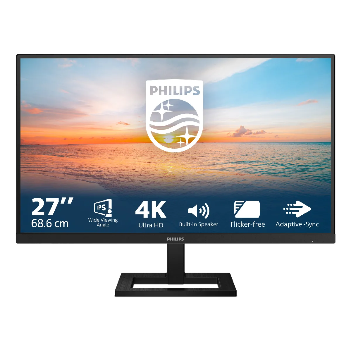 Philips Monitors 27E1N1800AE Moniteur Ultra HD 27 Pouces Haut parleurs Hauteur réglable HDR10 3840x2160 60 Hz HDMI 2.0 DisplayPort 1.4