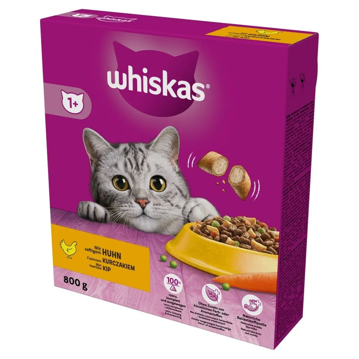 Comparer les prix de Whiskas Nourriture sèche 1+ Adult 800 g	 Poulet