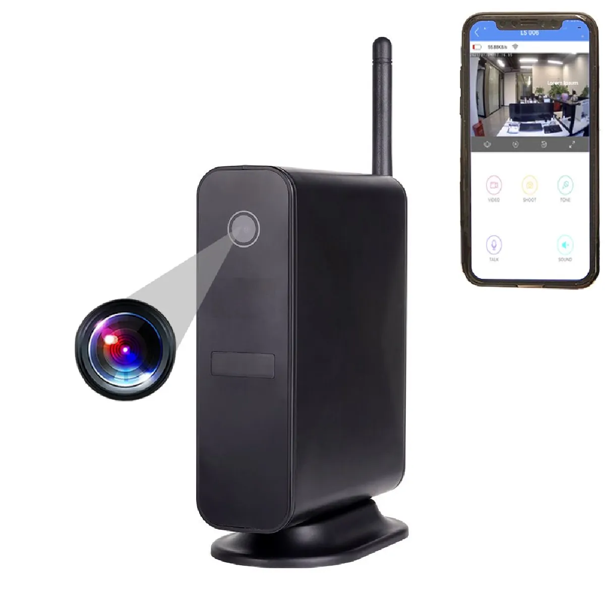 Yonis Caméra Espion Wifi Hd 1080P Autonomie Ultra Longue Vision Nocturne
