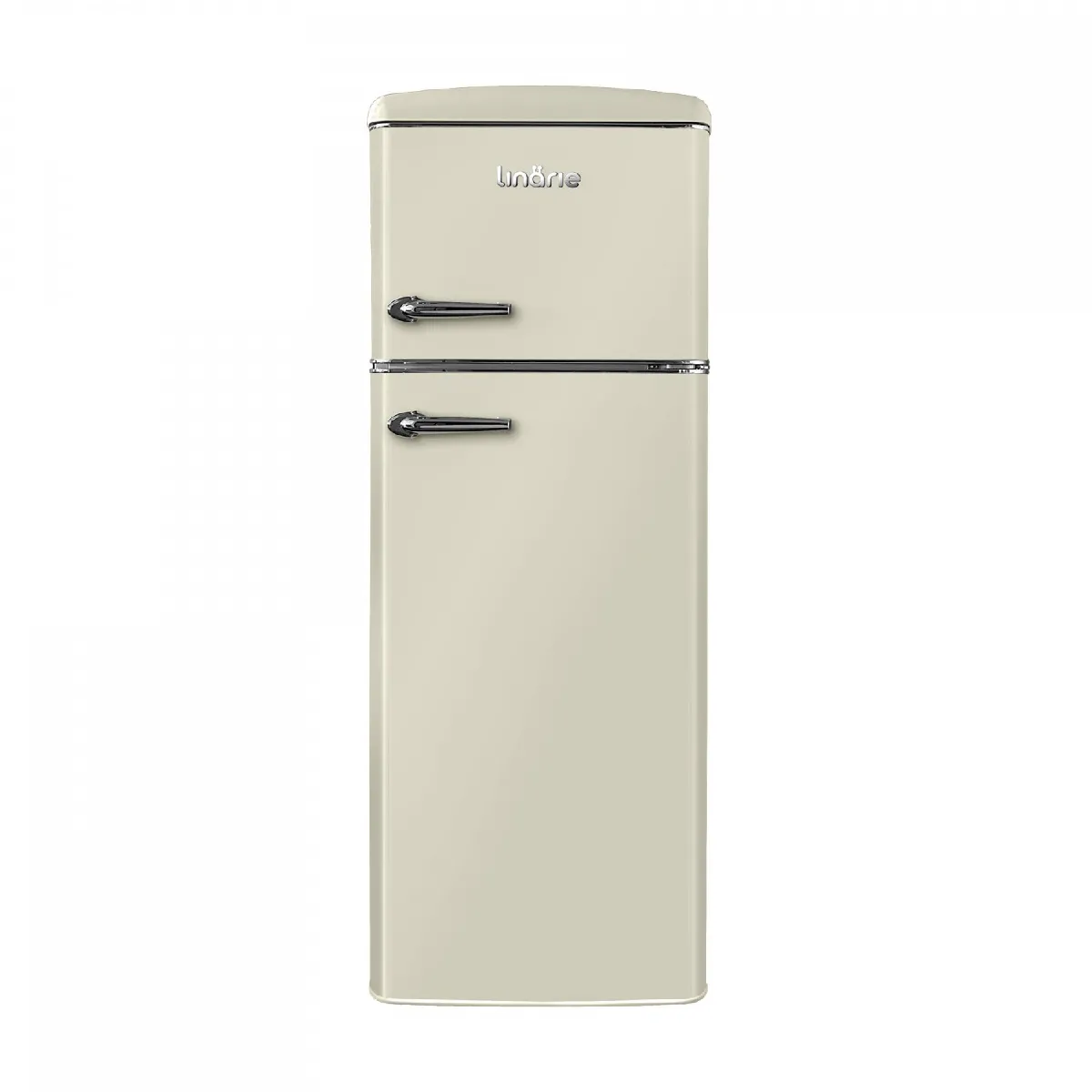 Non Communiqué Crème Linarie Réfrigérateur Congélateur 2 Portes Retro Arzy Ljdd206cream 206 Litres - Image 2