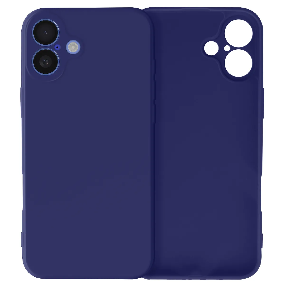 Avizar Bleu Coque Pour Iphone 16 Soft Touch Mat Silicone Flexible Nuit