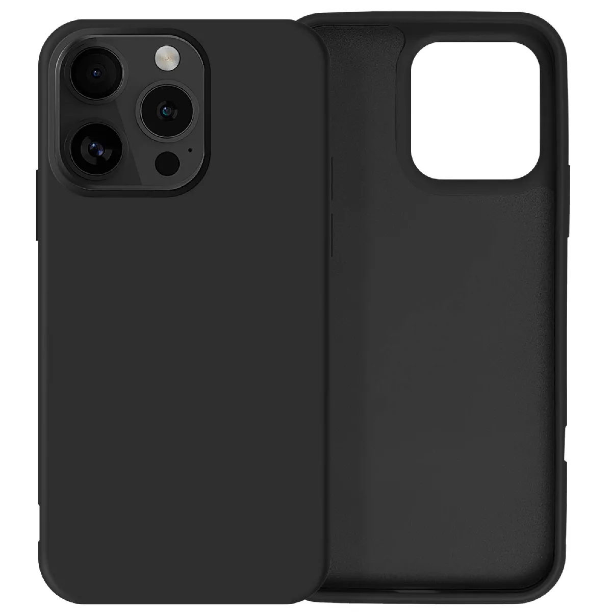 Avizar Noir Coque Iphone 16 Pro Semi-Rigide