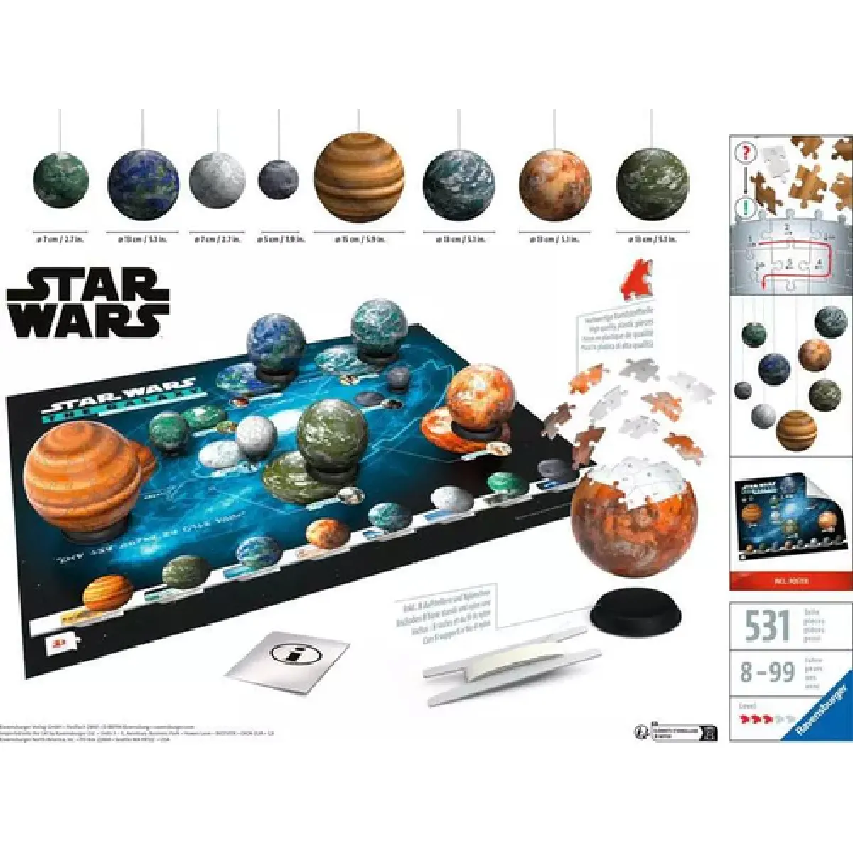 Puzzles 3D Système solaire : Star Wars Ravensburger France - vue 2