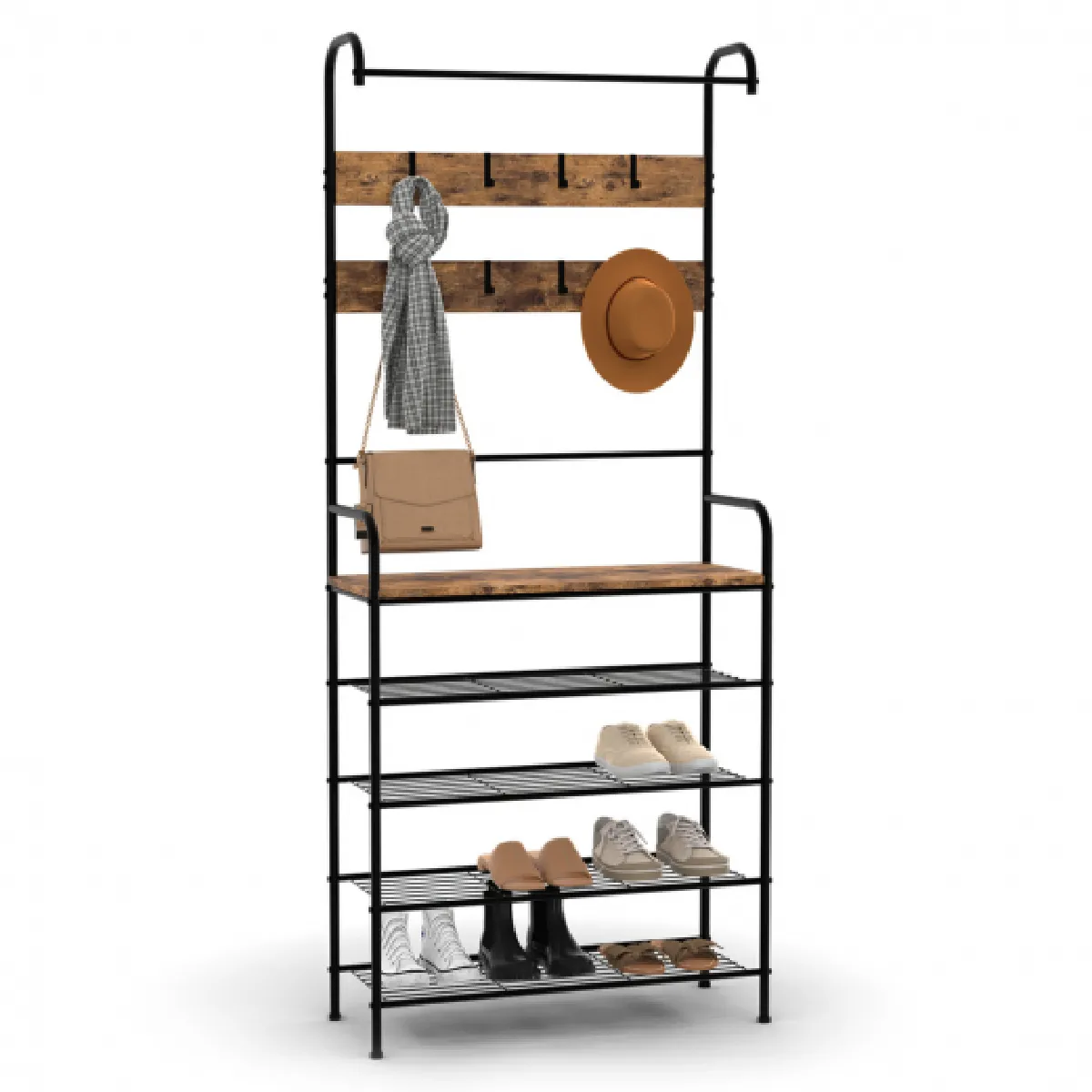 Idmarket Noir Market Vestiaire Pedro 5 Etagères
