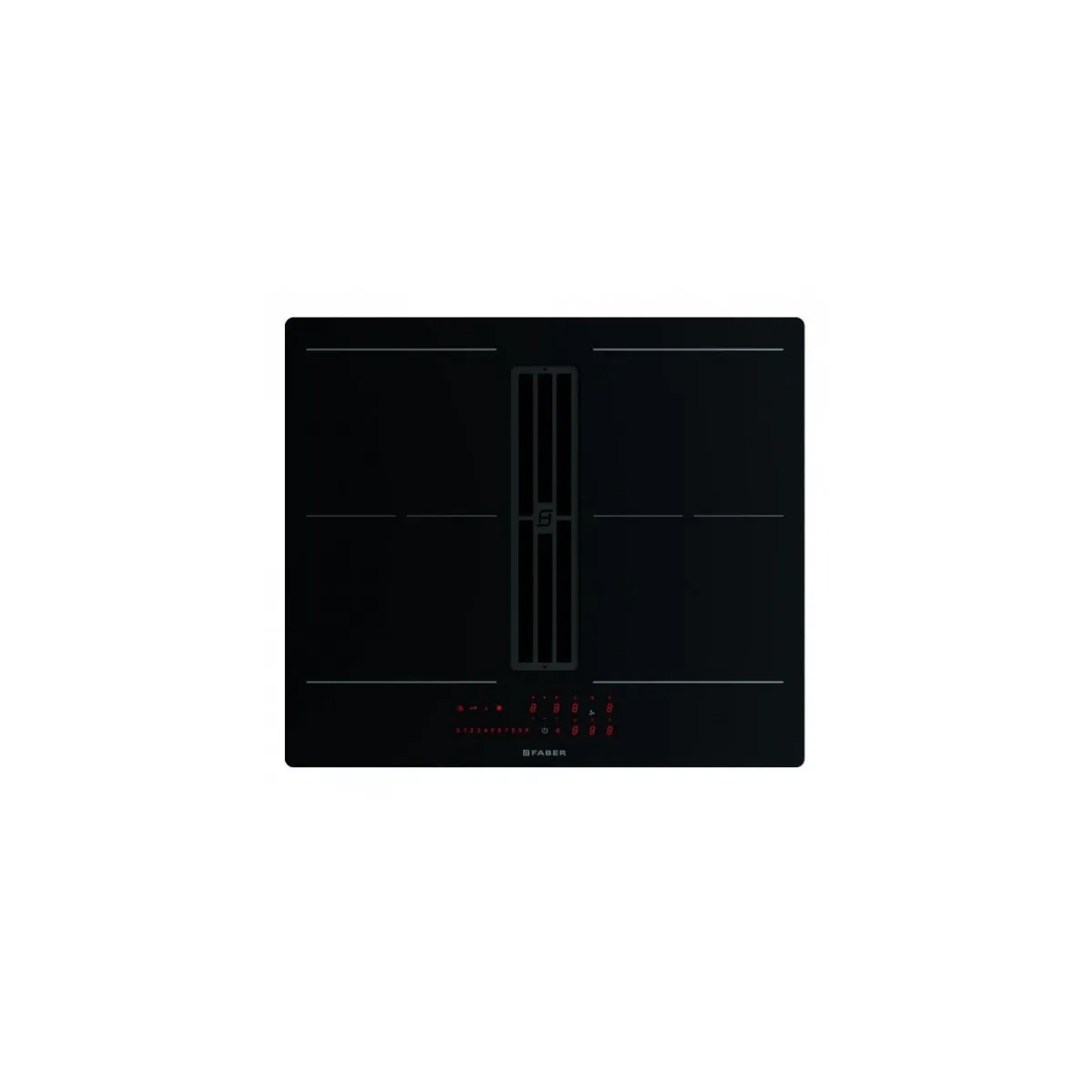 Non Communiqué Noir Table De Cuisson Induction Aspirante 60Cm 4 Feux 7400W Faber 5372700 - Image 2