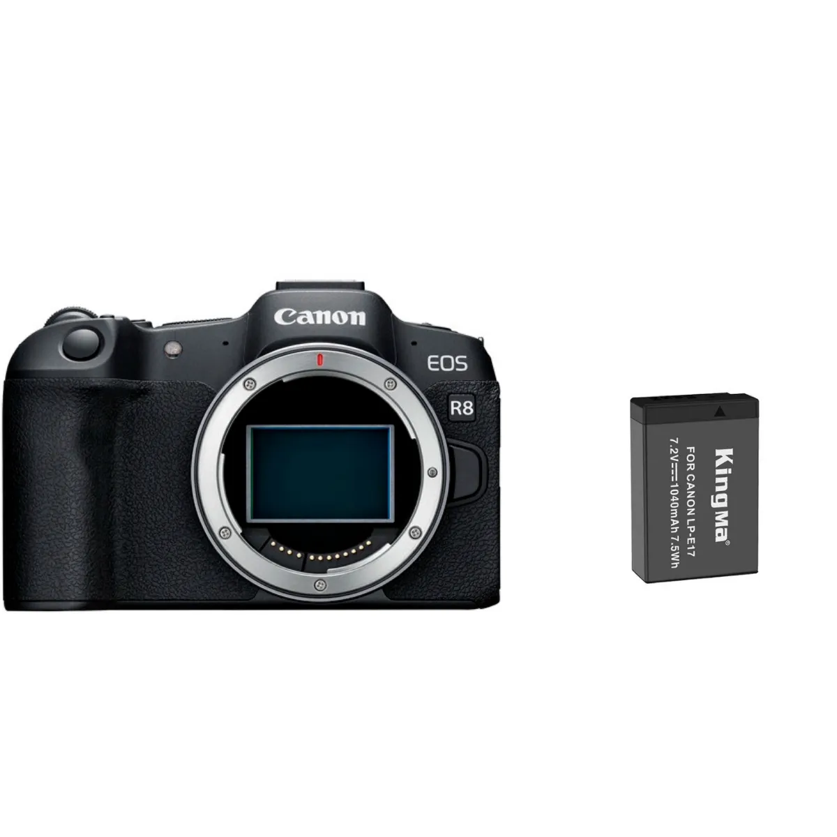 Canon EOS R8 Body + Batterie Kingma