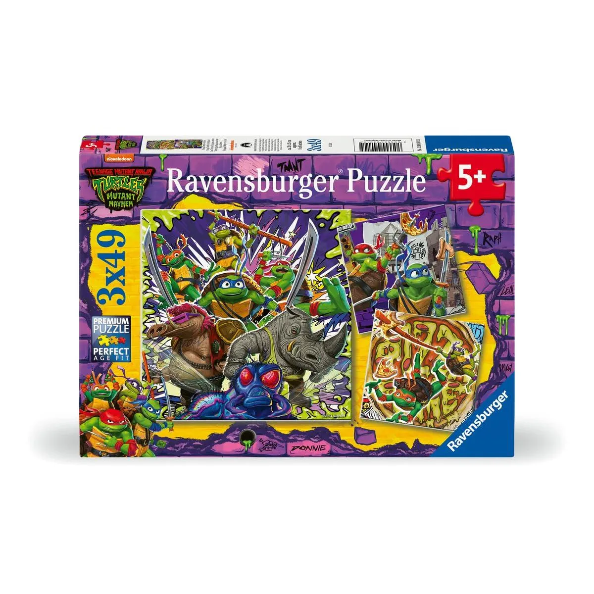 Lot de 3 Puzzles Tortues Ninja 49 Pièces Chacun pour Enfants Neuf - vue 2