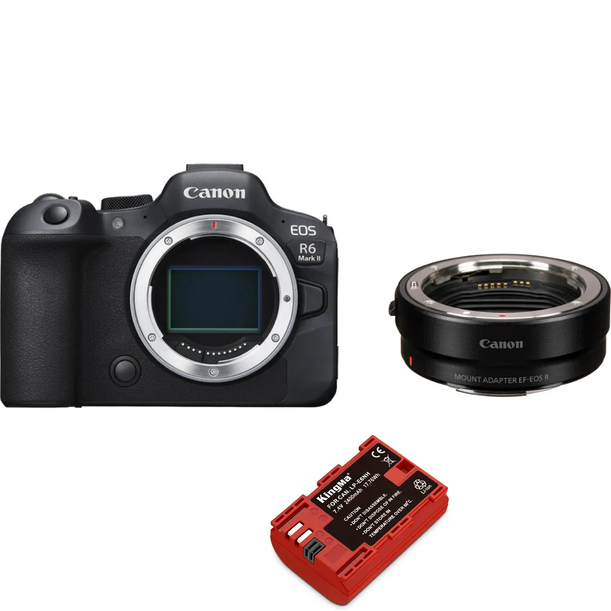 Canon EOS R6 II + Adaptateur + Batterie