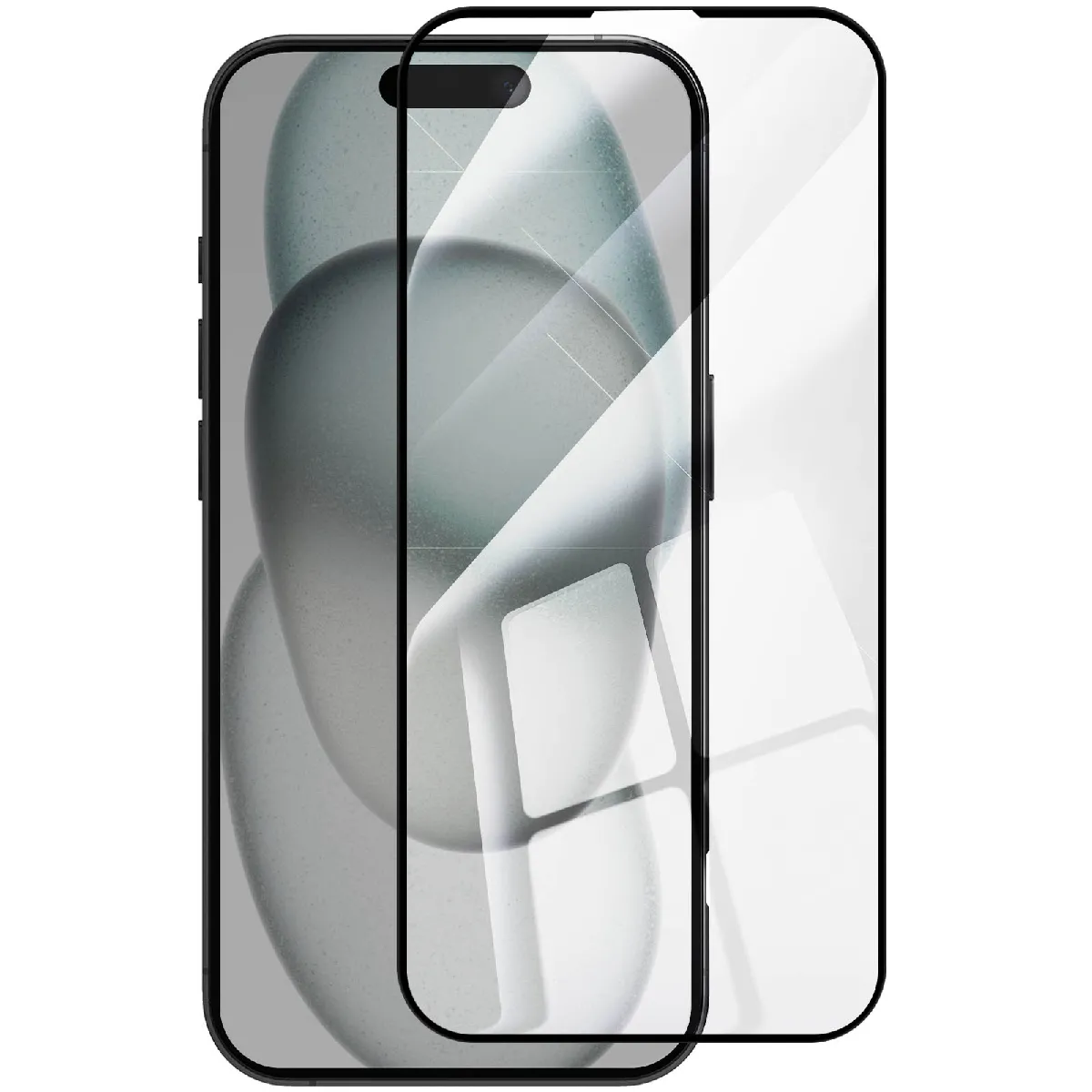Avizar Noir Protège Écran Pour Iphone 16 Verre Hybride Incassable Résistant
