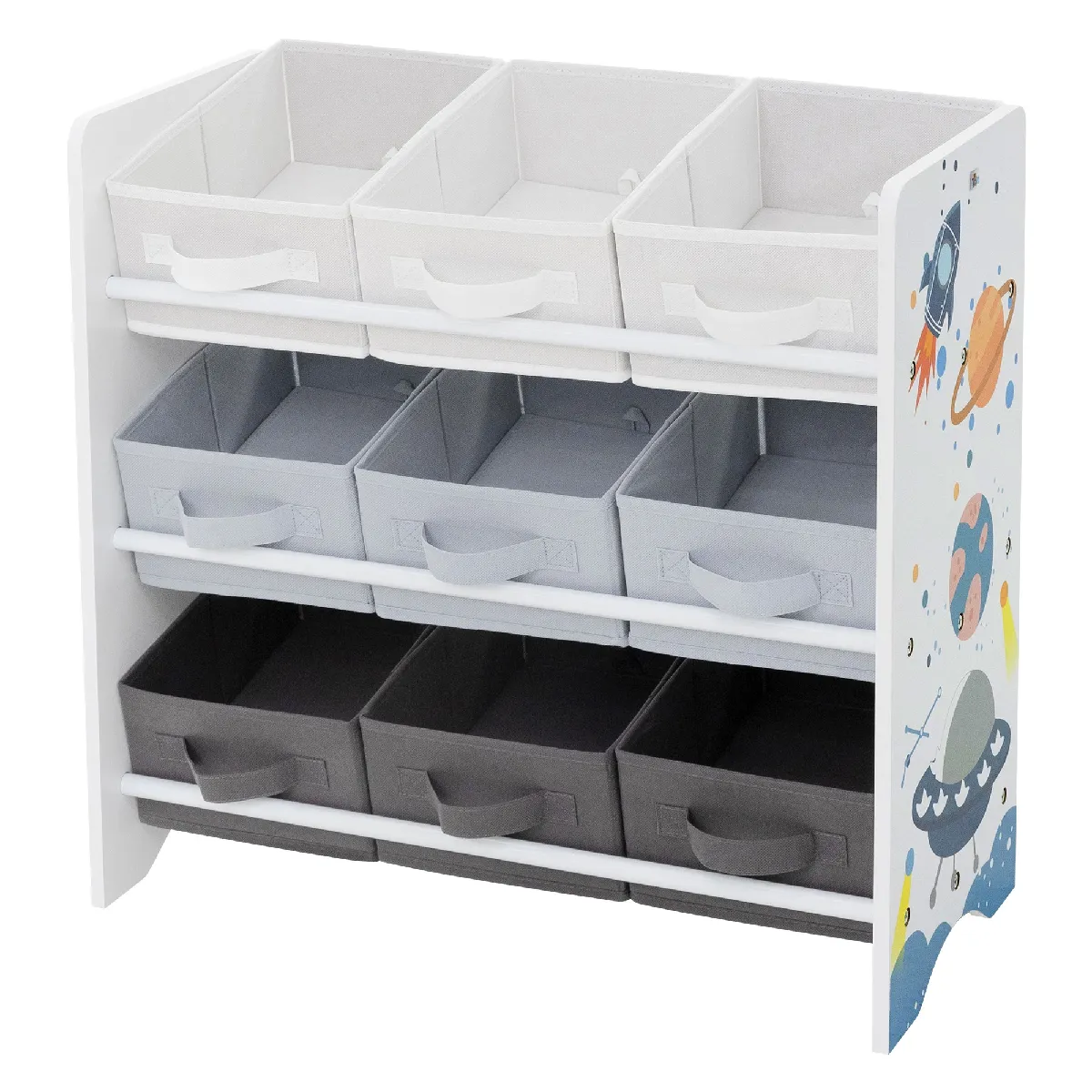 Joyz Bibliothèque enfant avec bacs - Blanc