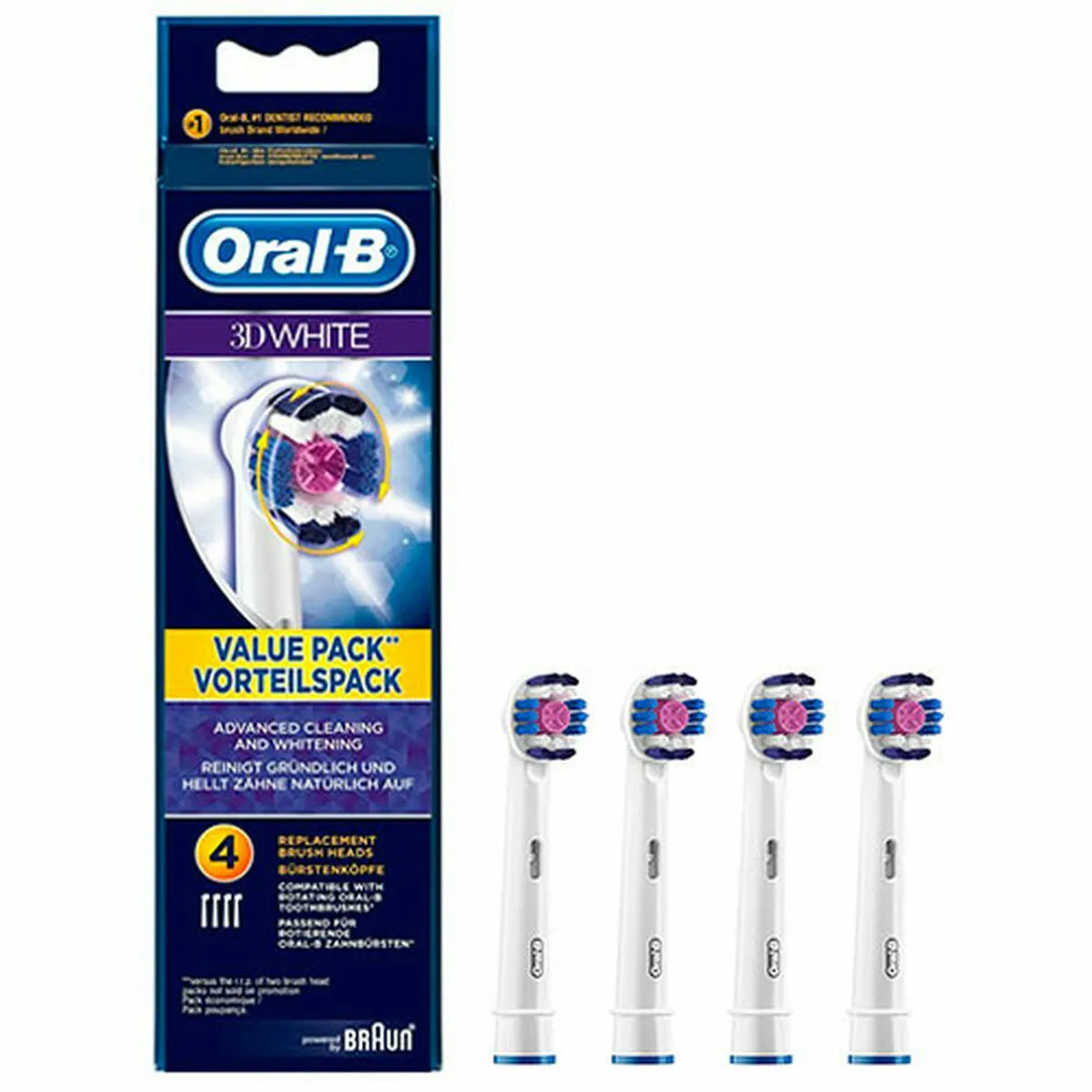 Oral-b Tête de rechange brosse à dents électrique - Lot de 4