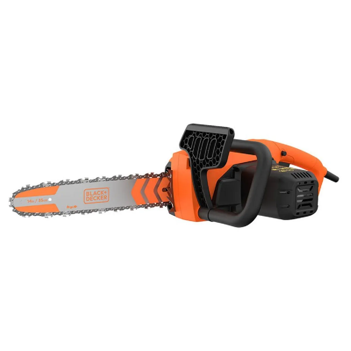 Tronçonneuse Filaire +DECKER BECS1835 QS 35 cm Tendeur de chaîne sans outil