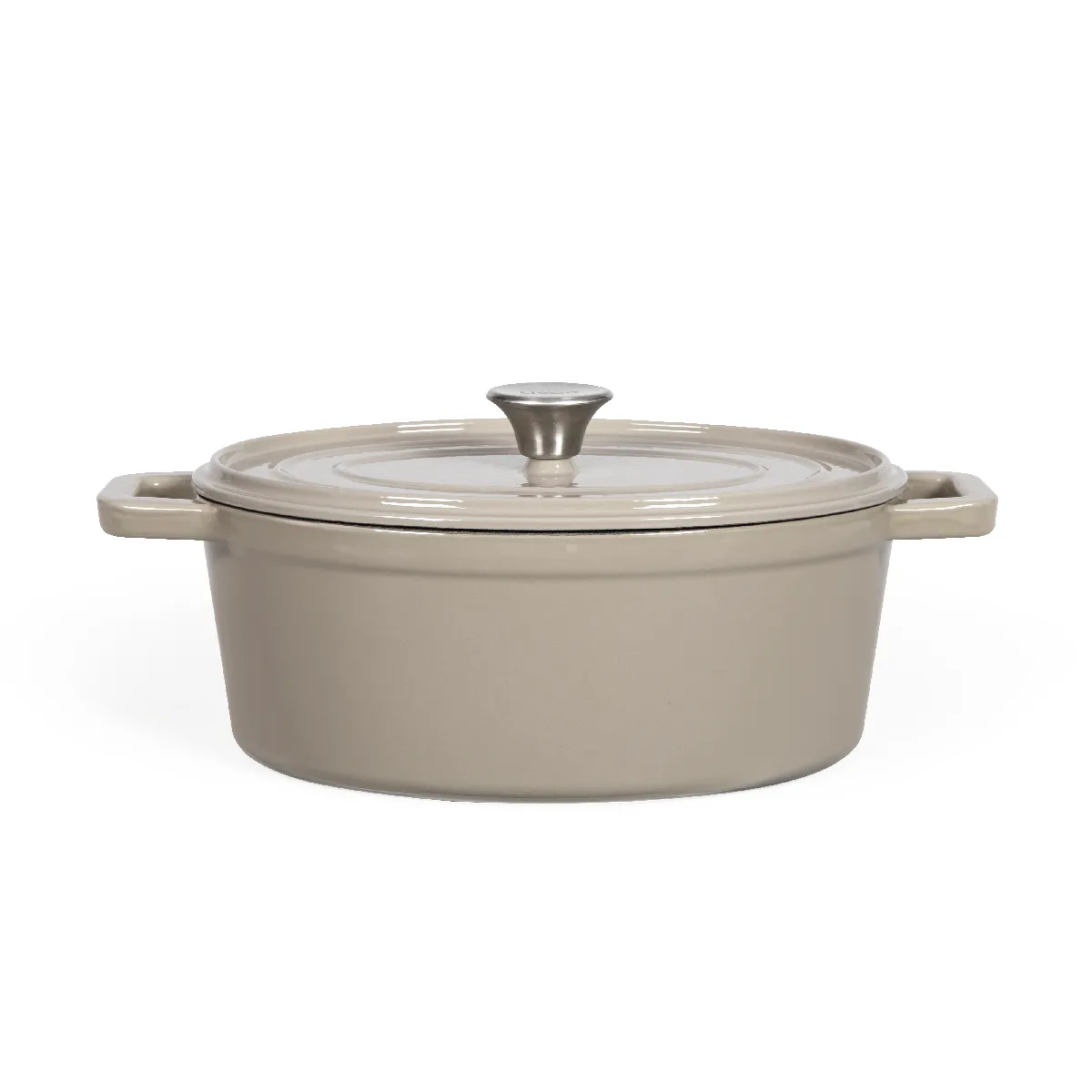 Livoo Blanc Cocotte Ovale En Fonte Émaillée