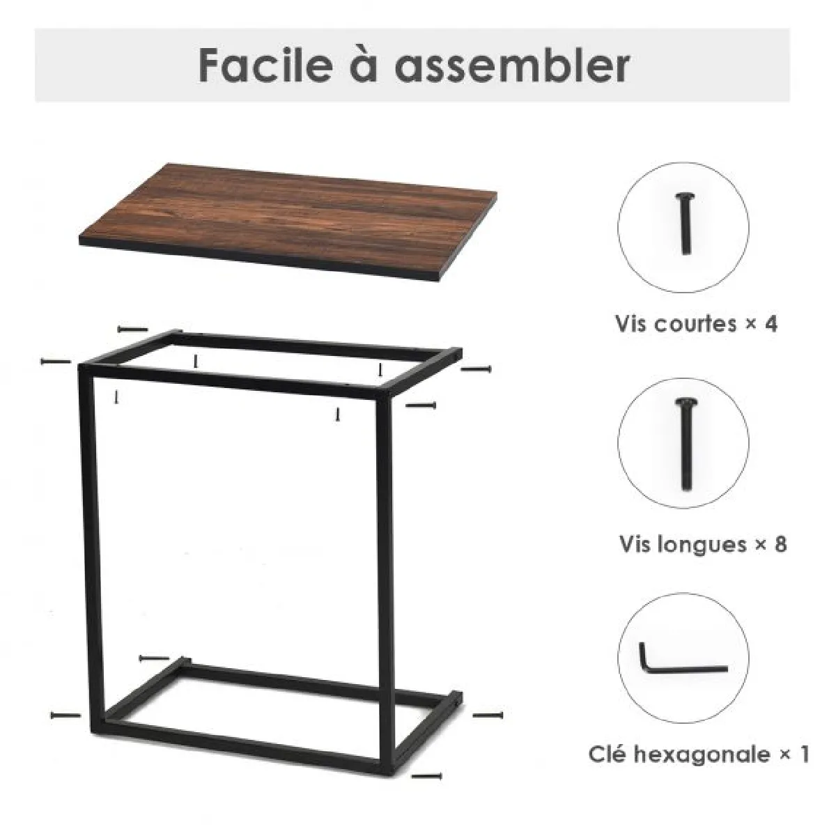 Comparer les prix de Helloshop26 Table d’appoint basse - Marron