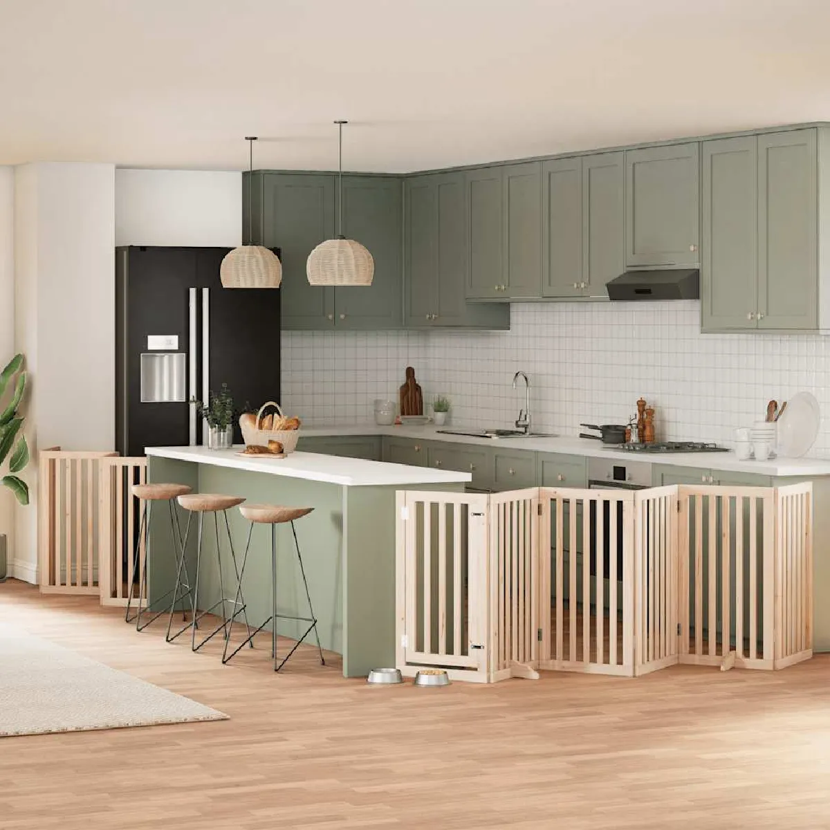 vidaXL Barrière Pour Chien Porte Pliable 12 Panneaux - vue 2