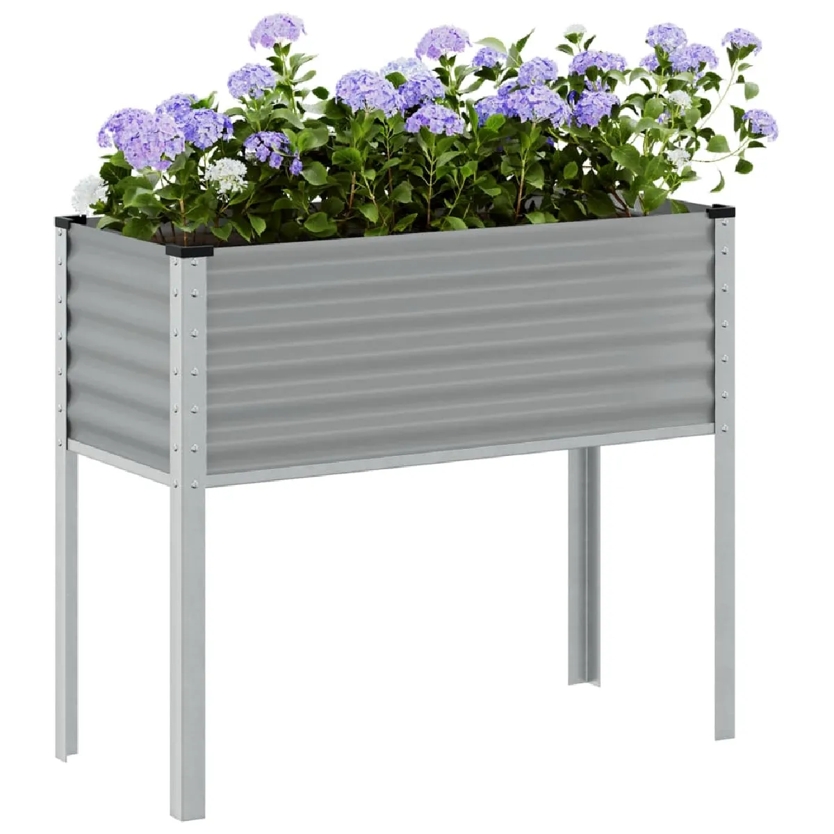 Vidaxl Jardinière gris 100x45x90 cm acier jardinière dextérieur bac à fleurs bac à tomates jardinière de terrasse 4008970