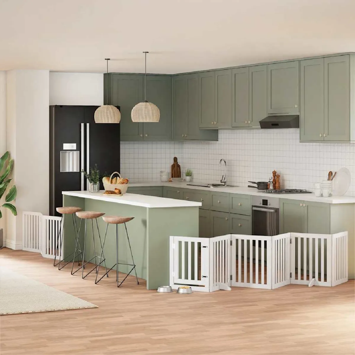 vidaXL Barrière pour chien 9 panneaux - vue 2