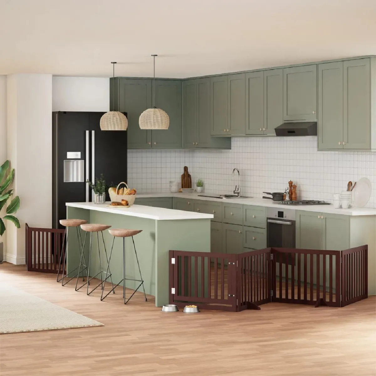 vidaXL Barrière pour chien avec porte - vue 2