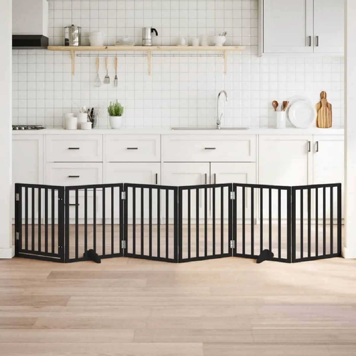 vidaXL Barrière Pour Chiens Et Porte 6 Panneaux - vue 5