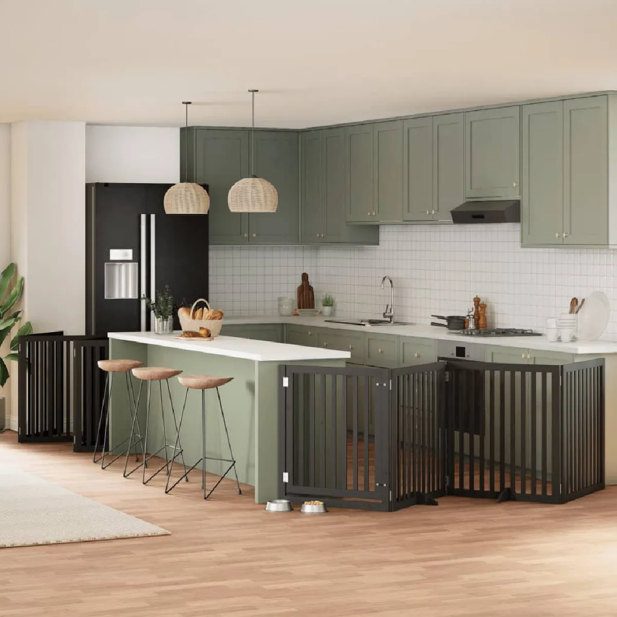 Comparer les prix de vidaXL Barrière pour chien 12 panneaux - Noir