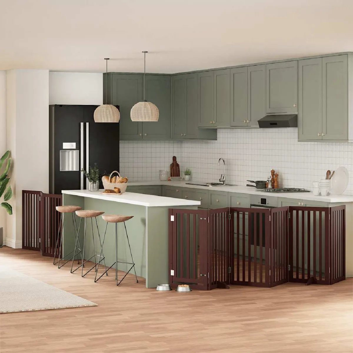 vidaXL Barrière Pour Chien Porte Pliable 9 Panneaux - vue 3