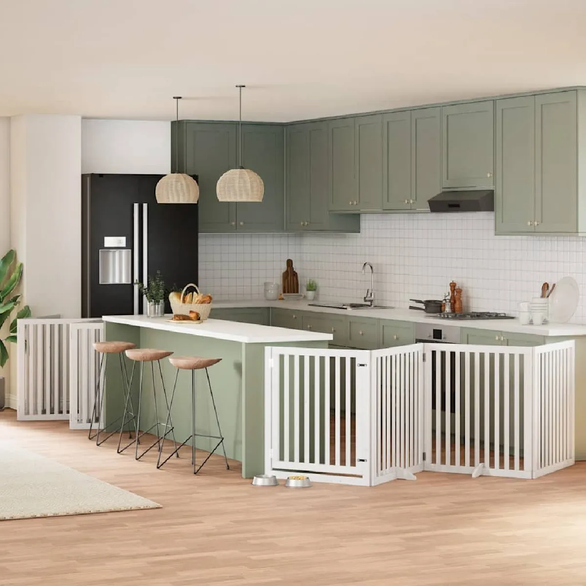 Comparer les prix de vidaXL Barrière Bois de Peuplier - Blanc