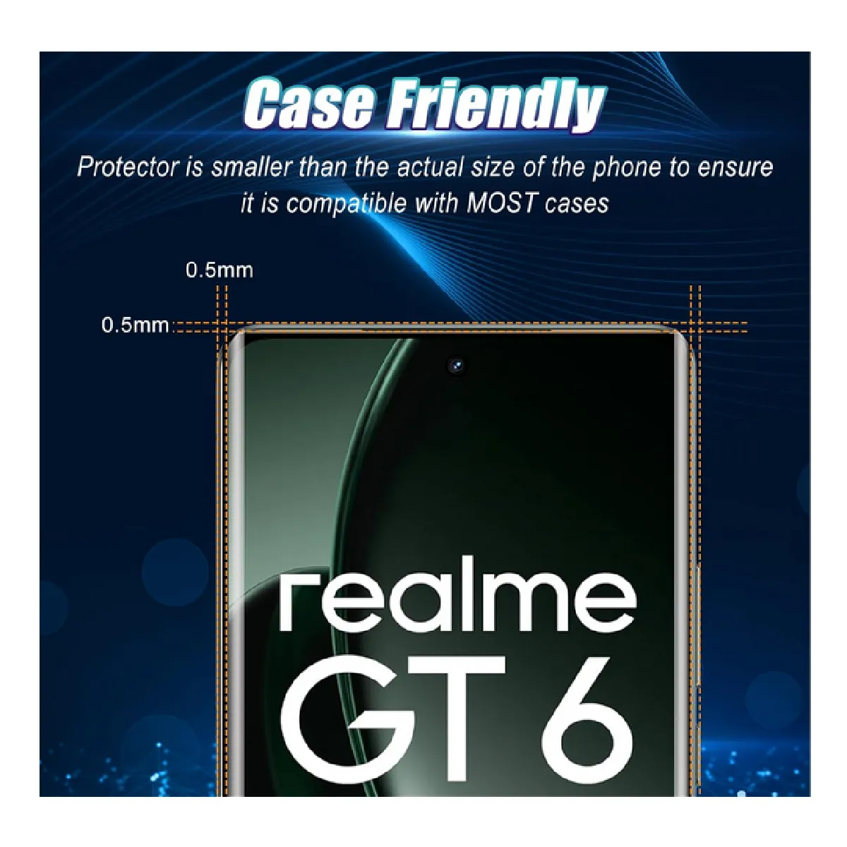Pack Protection Realme GT 5G : 2 Films Verre Trempé + Coque - Neuf Sous Blister