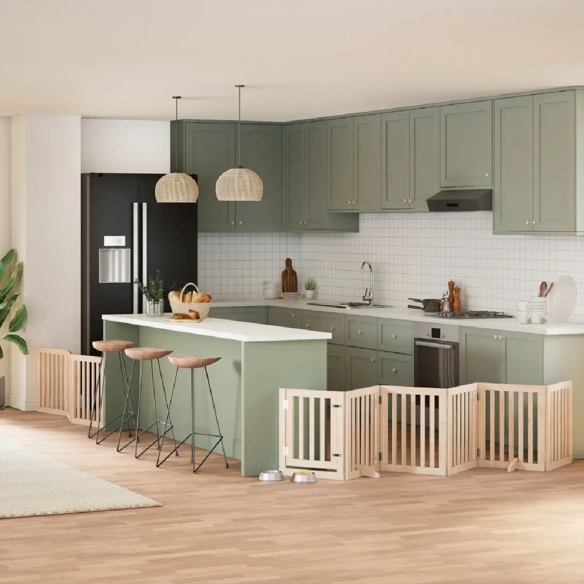 vidaXL Barrière Pour Chiens Porte Pliable 9 Panneaux