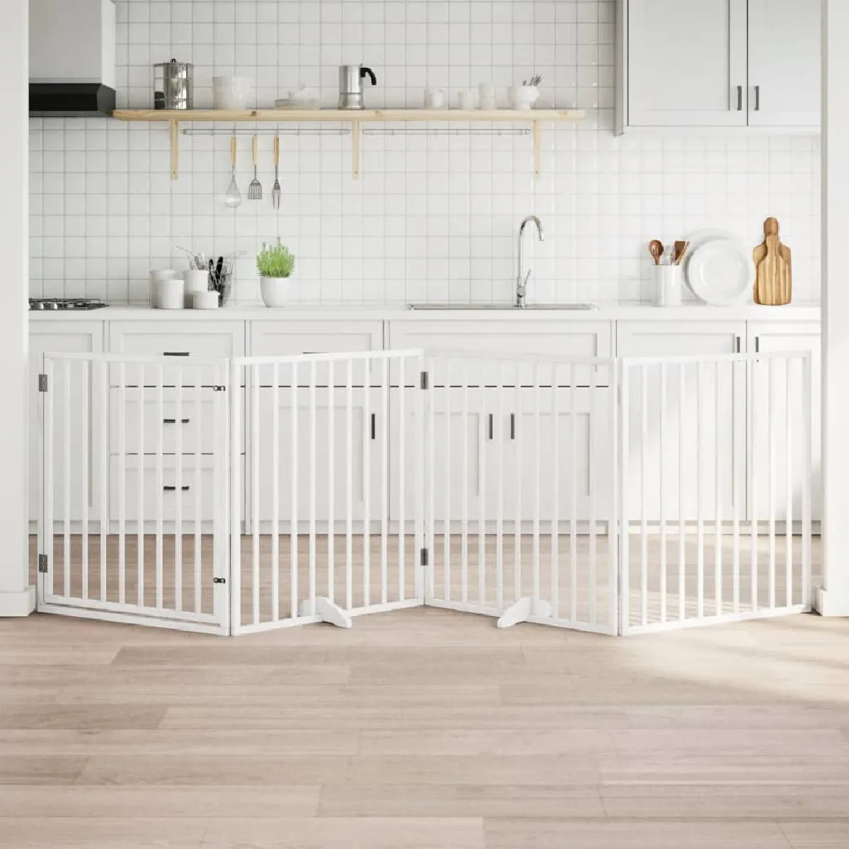 vidaXL Barrière pour chien avec porte