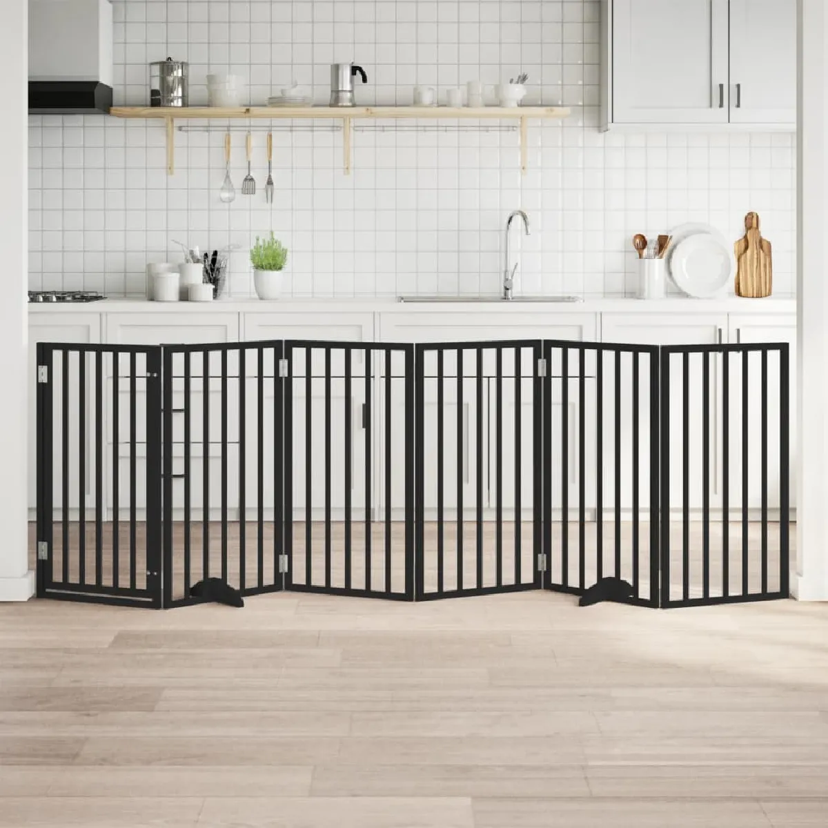 vidaXL Barrière Pour Chiens Et Porte 6 Panneaux - vue 2