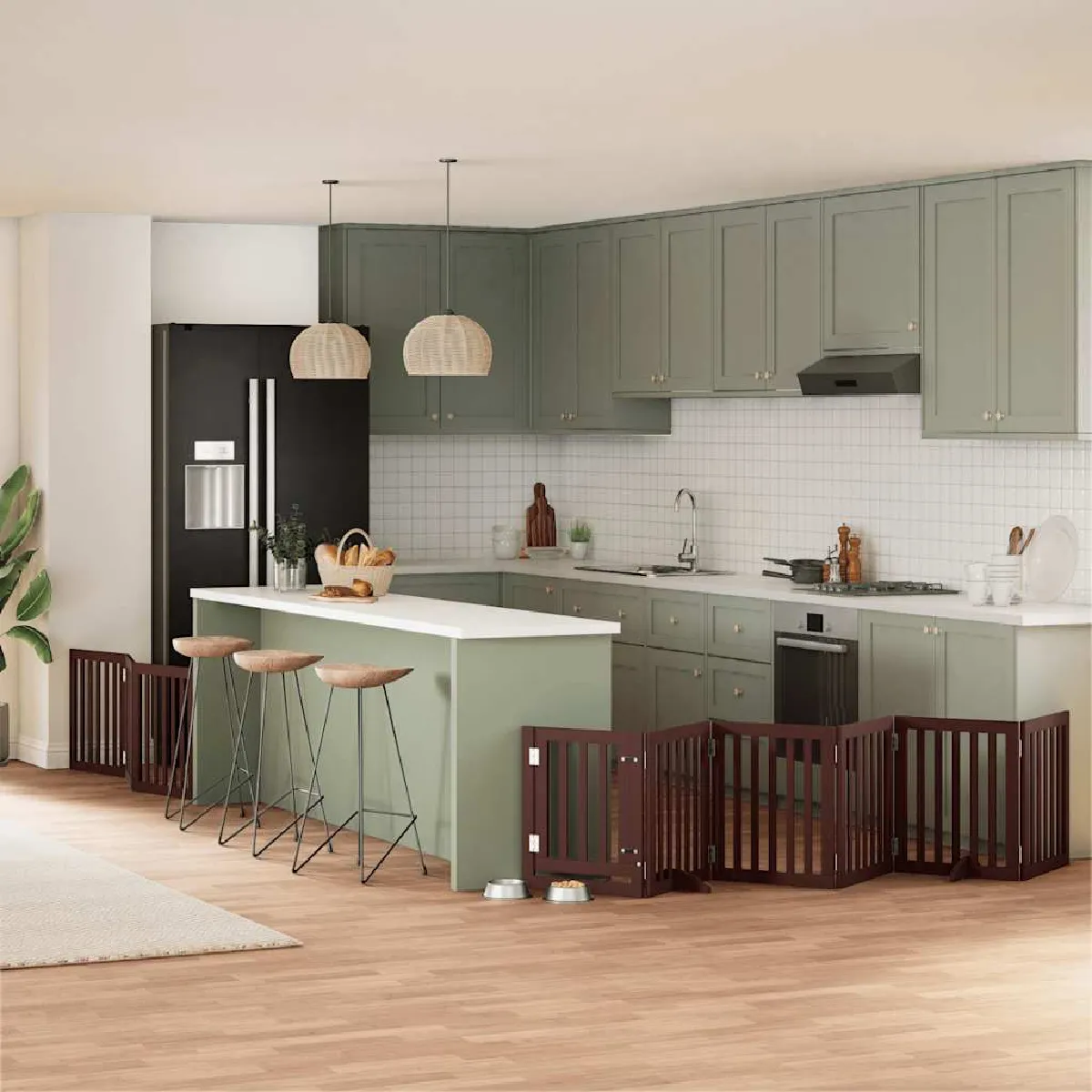 vidaXL Barrière pour chien pliable 12 panneaux - vue 8