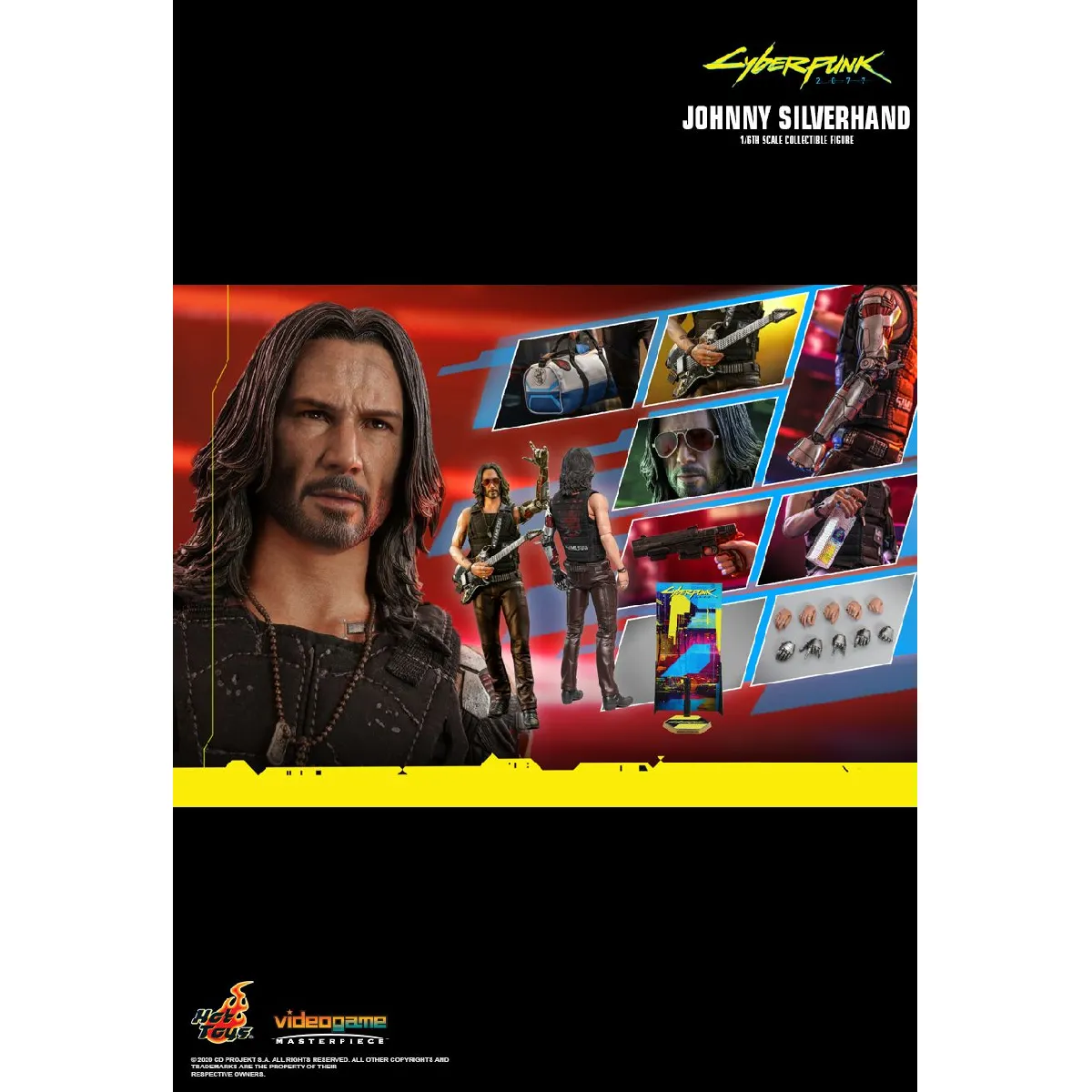 Figurine Hot Toys Cyberpunk 2077 - Johnny Silverhand 1/6 - VGM47 Neuve
