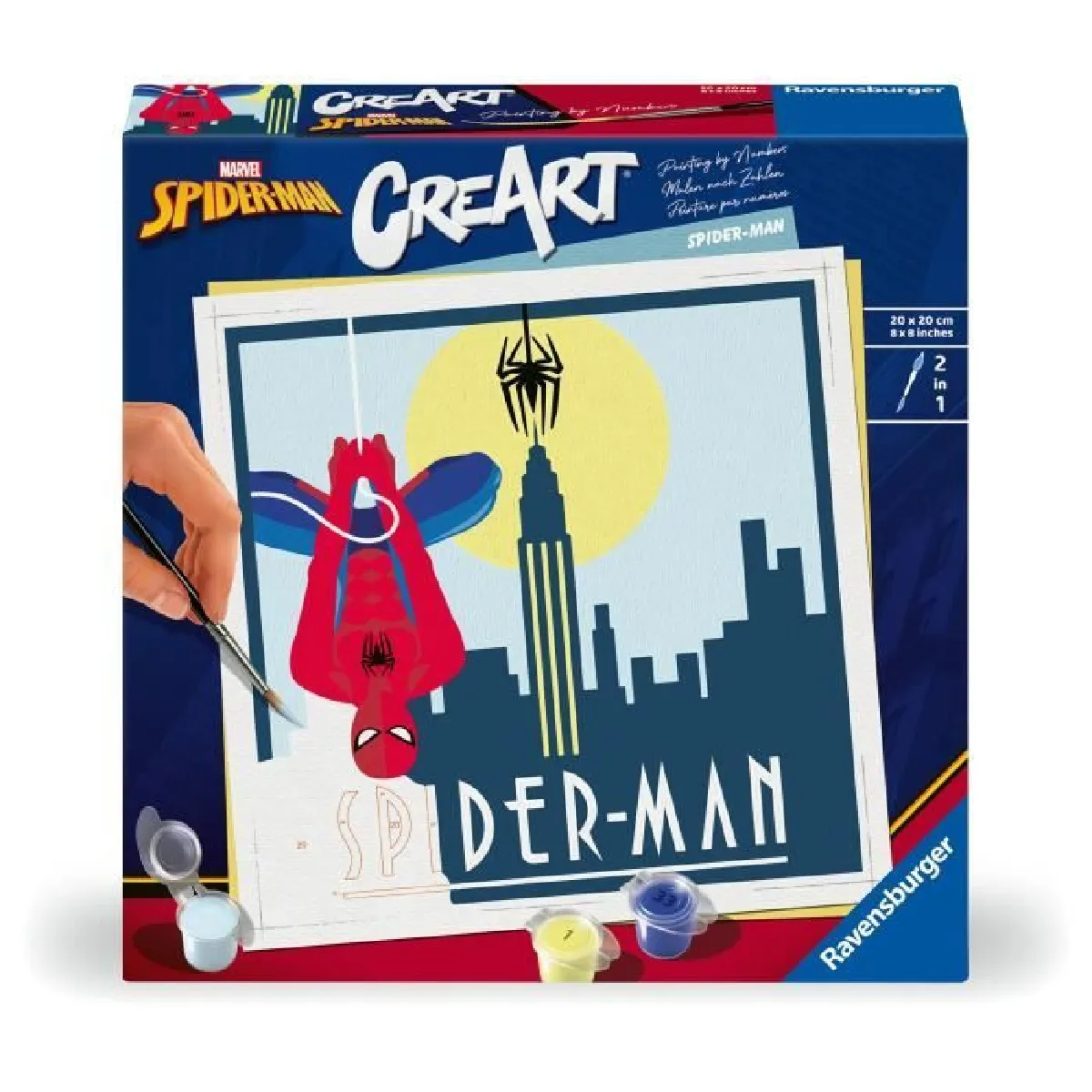 Set de Peinture par Numéros Ravensburger 23891 – Spider Man 20x20 cm - vue 2