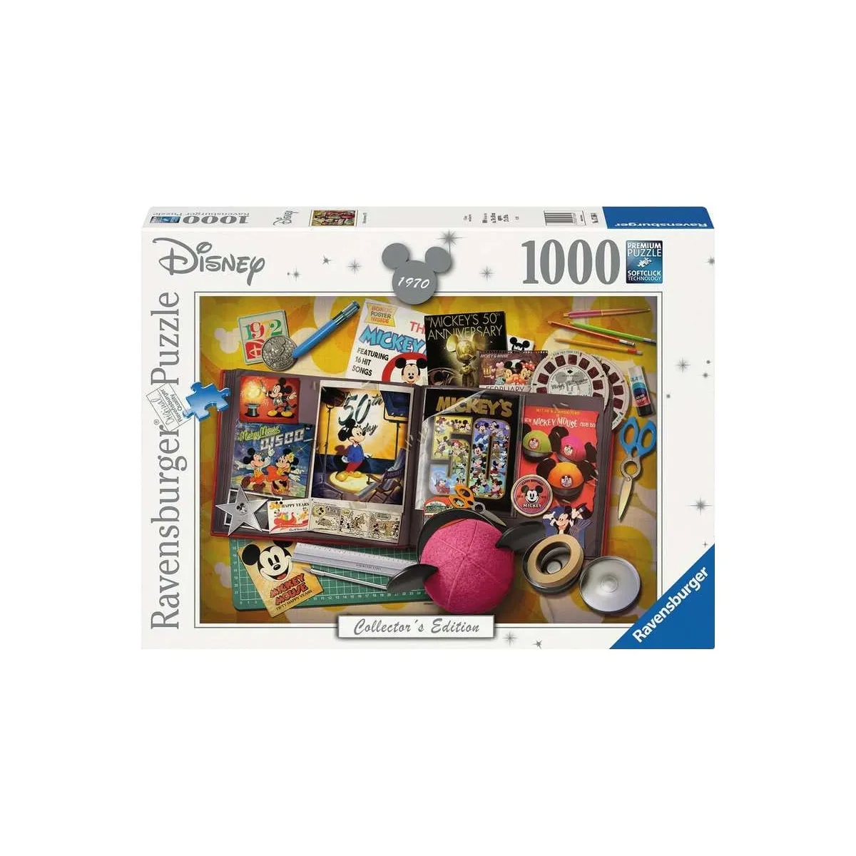 Puzzle 1000 pièces : Anniversaire de Mickey 1970 Ravensburger France - vue 7