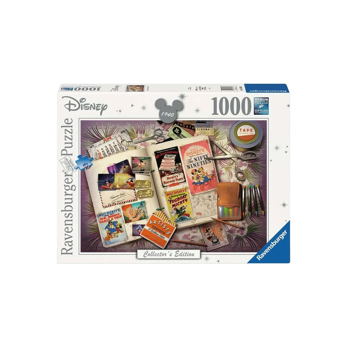 Puzzle 1000 pièces : Anniversaire de Mickey 1940 Disney Ravensburger France
