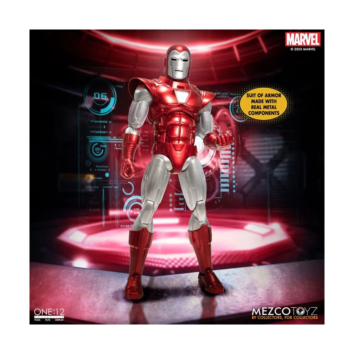 Mezco Figurine Marvel Iron Man Silver Centurion