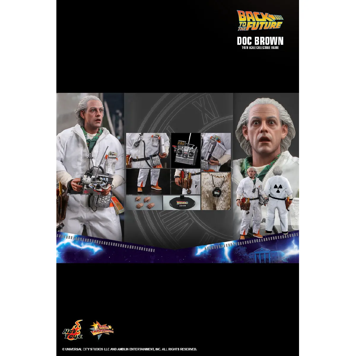 Figurine Hot Toys Doc Brown - Retour Vers Le Futur 3 - 1/6 (30 Cm) - NEUF