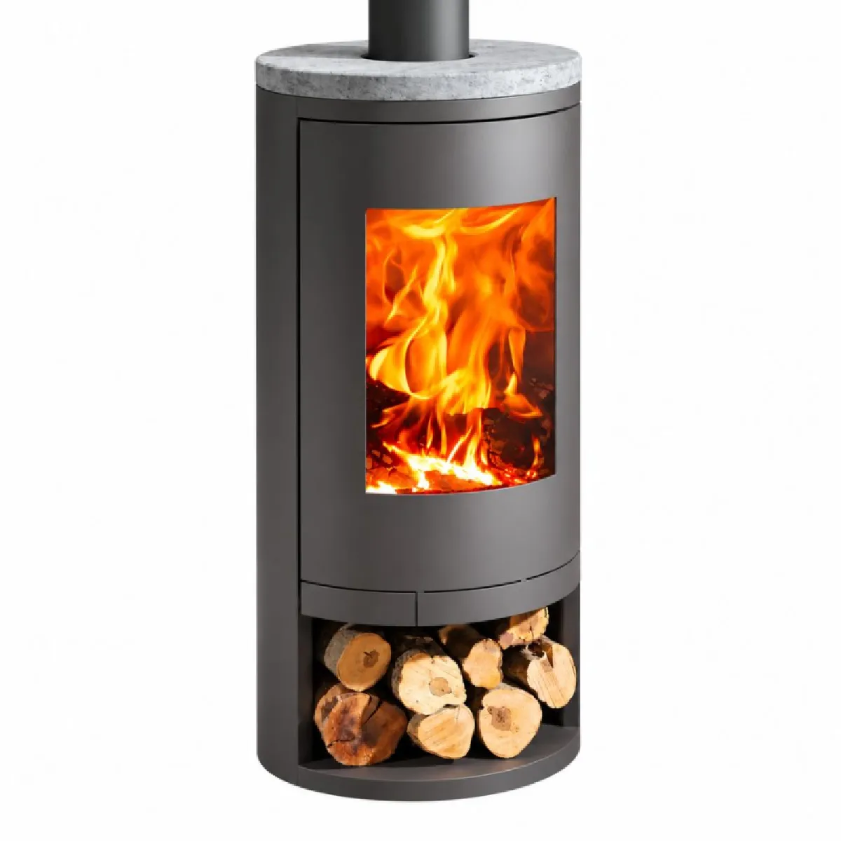 Générique Noir Poêle À Bois Sydney 7 Kw