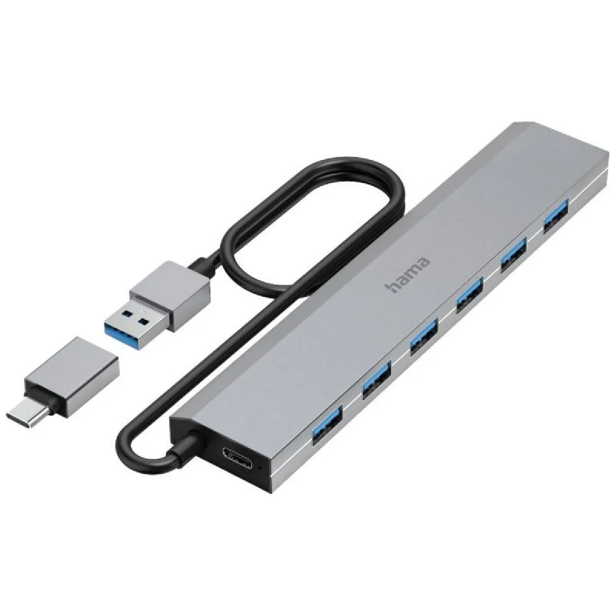Hama Hub Usb 3.0 Avec Adaptateur Secteur
