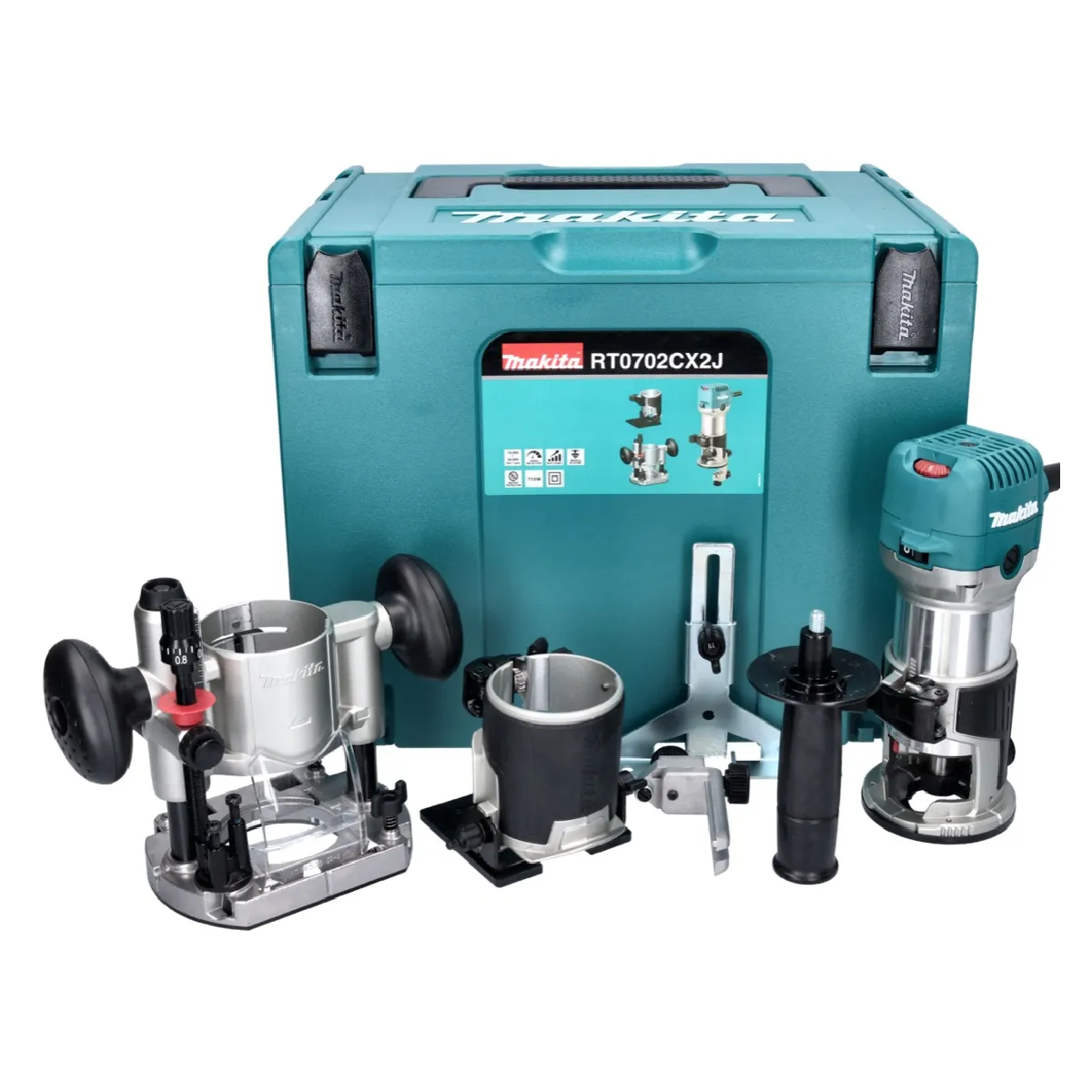 Makita RT0702CX2J Affleureuse Cyan