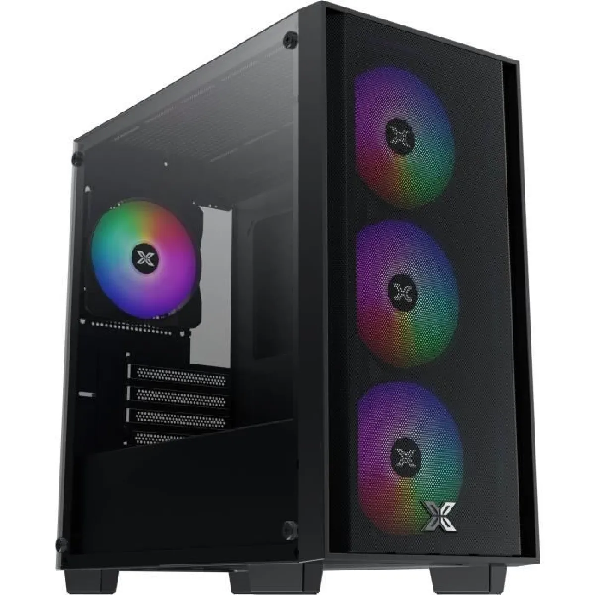 Xigmatek Noir Boîtier Pc - Nyx Air Ii (Noir) - Mini Tour - Format Micro-Atx - Sans Alimentation - Image 3
